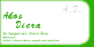 akos diera business card